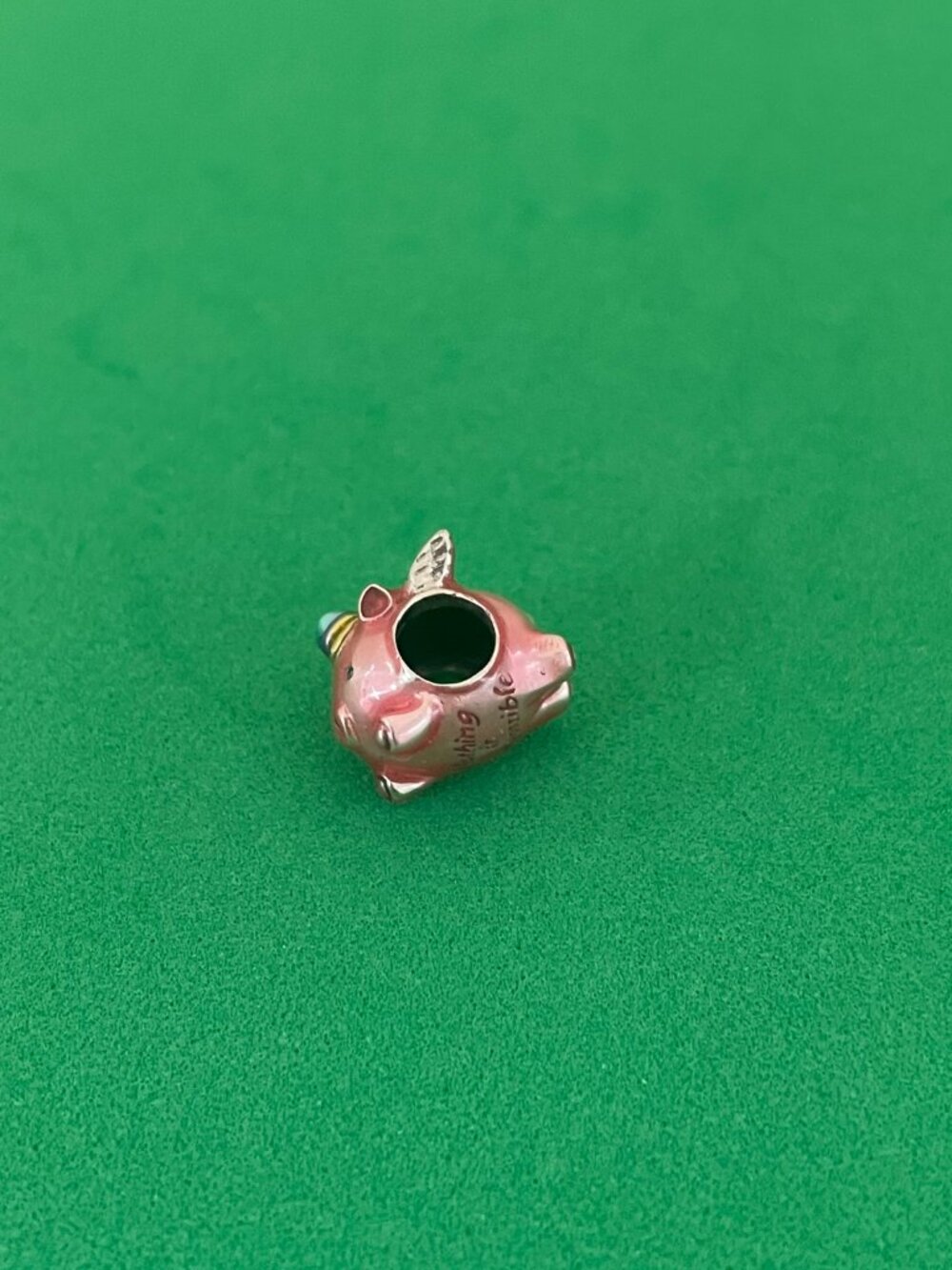 Pandora Flying Unicorn Pig Charm silver Charm - Picture 5 of 8